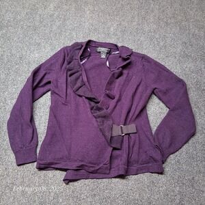 Elana Solano Italian Merino Wool Open Cardigan‎ Sweater Women Petite Medium PM
